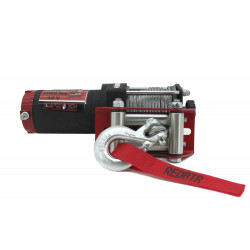Лебедка электрическая redBTR серии QUATTRO с усиленным корпусом 12V 2000 lbs / 907 кг со стальным тросом