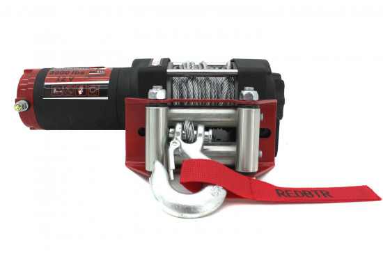 Лебедка электрическая redBTR серии QUATTRO 12V 3000 lbs / 1360 кг со стальным тросом