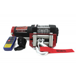 Лебедка электрическая redBTR серии QUATTRO 12V 3000 lbs / 1360 кг со стальным тросом