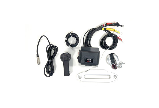 Лебедка электрическая redBTR серии MISSION IMPOSSIBLE 12V 12000 lbs / 5448 кг с синтетическим тросом