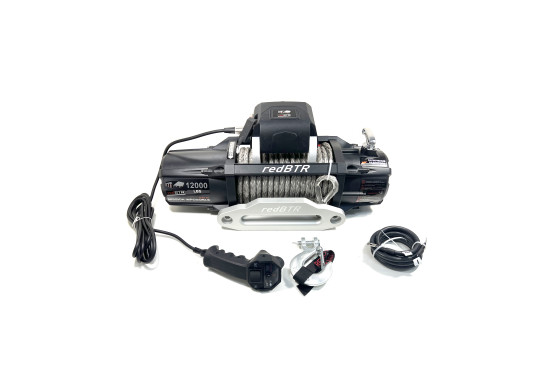 Лебедка электрическая redBTR серии MISSION IMPOSSIBLE 12V 12000 lbs / 5448 кг с синтетическим тросом