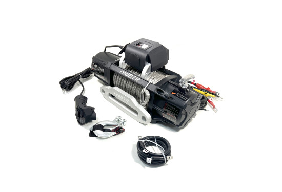 Лебедка электрическая redBTR серии MISSION IMPOSSIBLE 12V 12000 lbs / 5448 кг с синтетическим тросом