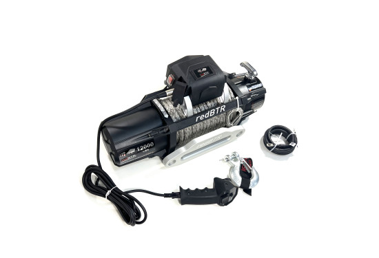 Лебедка электрическая redBTR серии MISSION IMPOSSIBLE 12V 12000 lbs / 5448 кг с синтетическим тросом