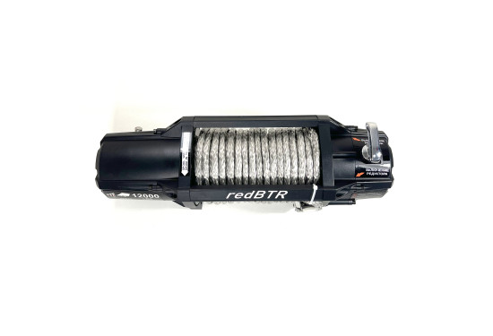 Лебедка электрическая redBTR серии MISSION IMPOSSIBLE 12V 12000 lbs / 5448 кг с синтетическим тросом