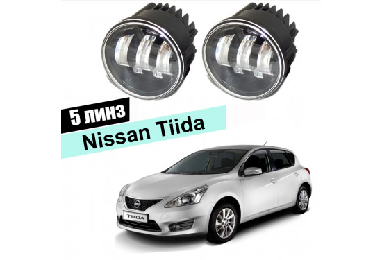 Светодиодные противотуманные LED фары для Nissan Tiida и Nissan Tiida Latio