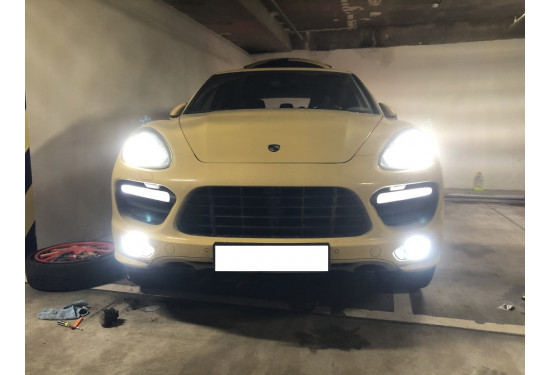 Светодиодные противотуманные LED фары для Porsche Cayenne II 958 2010-2018